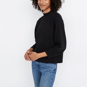 Madewell NWT Georgette Peplum Top in Wildblooms in black sz XS